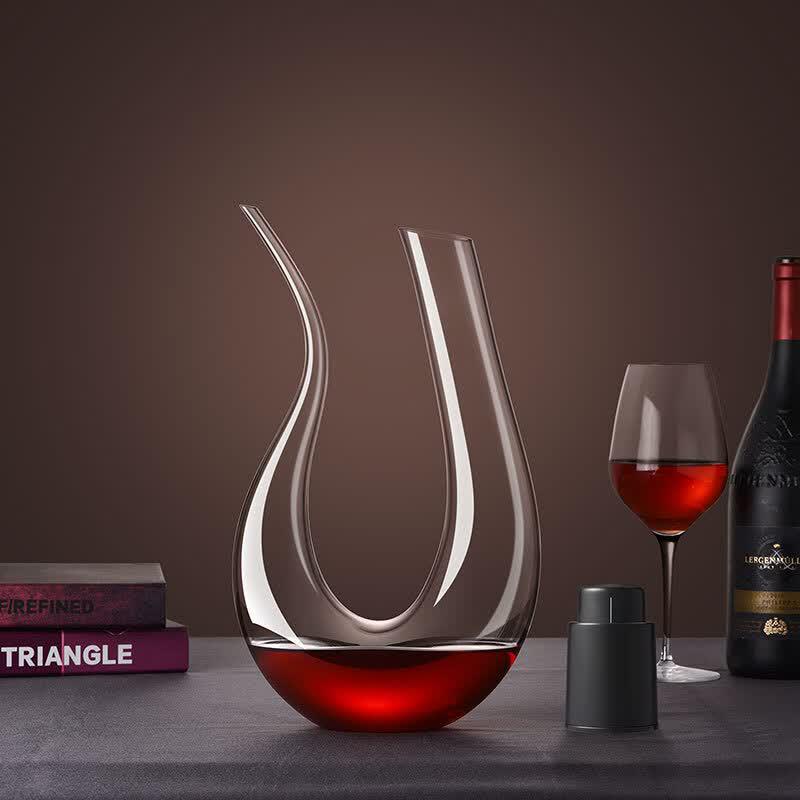 CLITON U-shaped Crystal Glass Red Wine Decanter