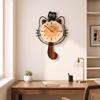 Cat-Shaped Wall Clock Modern-Vintage Cat Decorative for Living Room