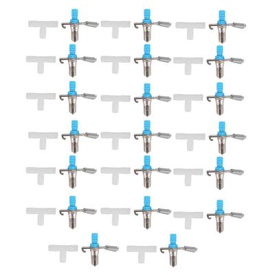 20PCS No Rust Durable Three Way Double Spring Rabbit Drinking Fountain Drinker Water Feeding Nipple Supplies