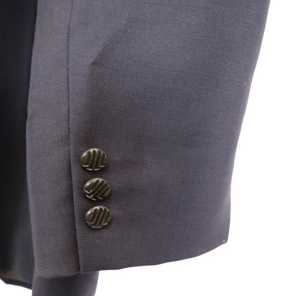 Lanvin Wool Blend Tailored Jacket Gray Double Button Men's Used