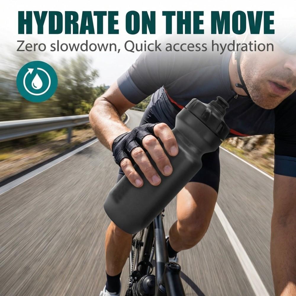 610ML Bike Water Bottle Nozzle Squeeze Fitness Water Bottle PP5 Leak-Proof Cycling Water Bottle for Mountain and Road Bikes