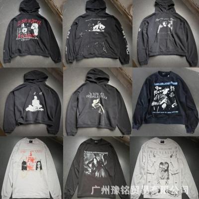 Unisex Oversized Cotton Graphic Print Hooded Sweatshirt Streetwear Loose Fit Casual Top Teens Adults
