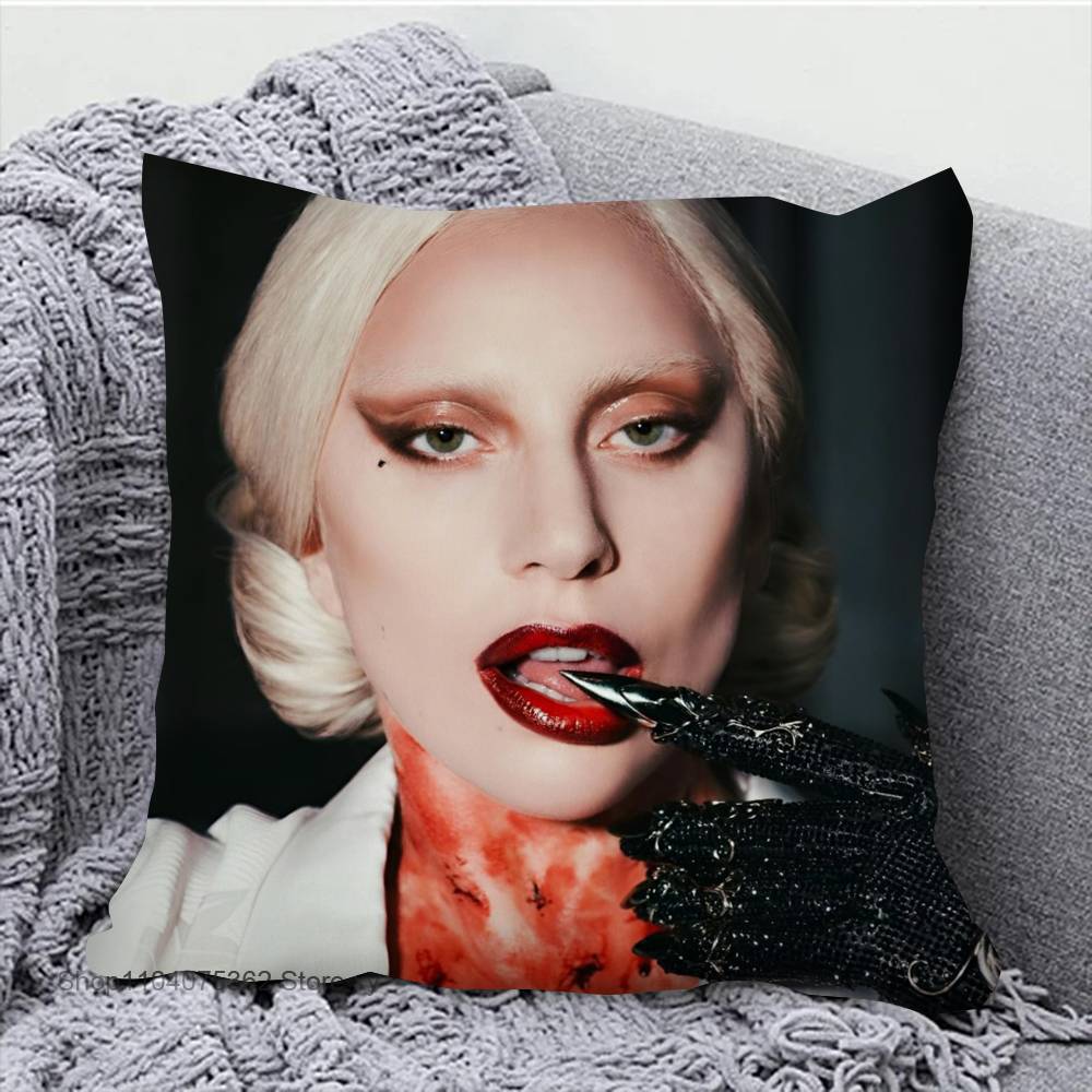 Singer L-Lady Gaga Mayhem Pillow Case Square Pillow Bedroom Sofa Leisure Comfort Cushion Car Living Room Home Decoration