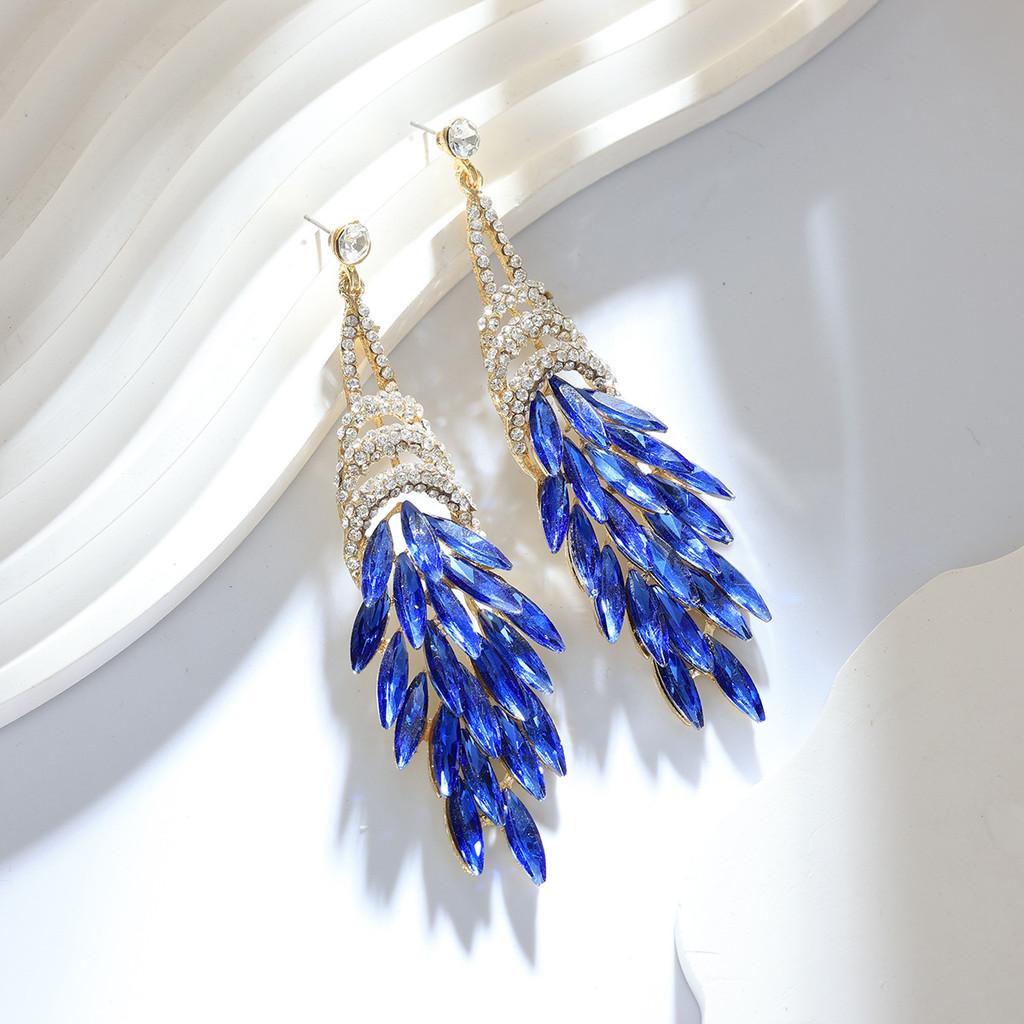 Elegant Alloy Long Tassel Earrings For Women With Geometric Design And Luxury Style For Fashion Accessories