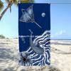 Oceania Ray Whale Beach Towel Patterned Sunscreen And Windproof Suitable For Swimming Pool Camping Travel