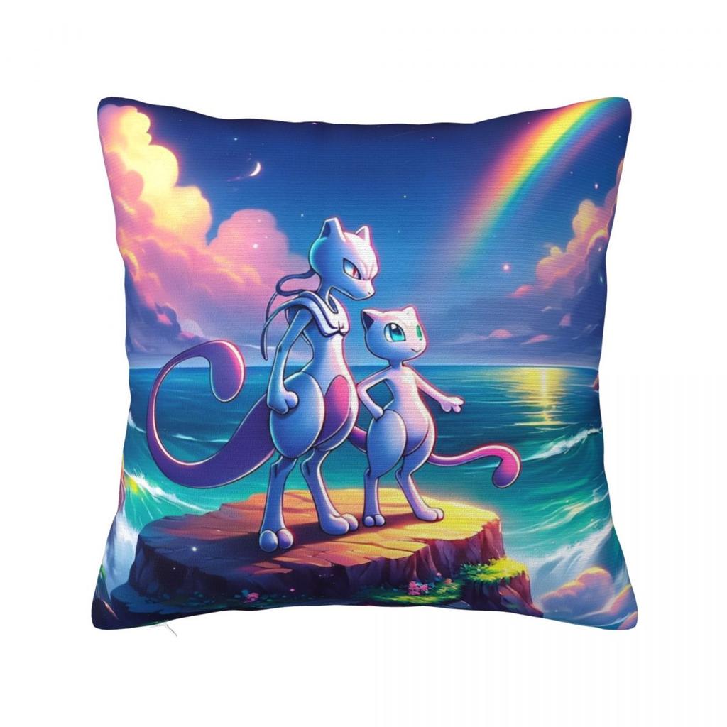 Japan Pokemon Mewtwo Cool Pillow Cover Soft Pillow Case Cushion Cover Morden Design Pillowcases For Chair Sofa Home Decoration