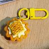 Keychain Pendant Corn Egg Tart Design Mini Size Food Keyring Keys Bags Phone Lanyard Versatile Hanging Ornament