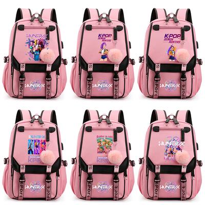 Zaino Scuola Cartone Animato Kpop Stampato Carino per Adolescente Studente Ragazza Ragazzo Borsa per Libri Grande Capacità Borsa da Viaggio Regalo per Bambino Rucksack