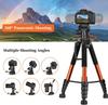 190cm Camera Tripod Smartphone Tripod Head Rotatable Remote Control Storage Bag Pan Handle Quick Shoe Compatible 3-Way 360° SLR/Video