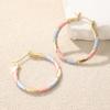 Vintage Court Style Big Circle Hoop Earrings Women's Luxury Earbuckle Elegant Senior Sense Jewelry Accessories Fit Banquet Gifts