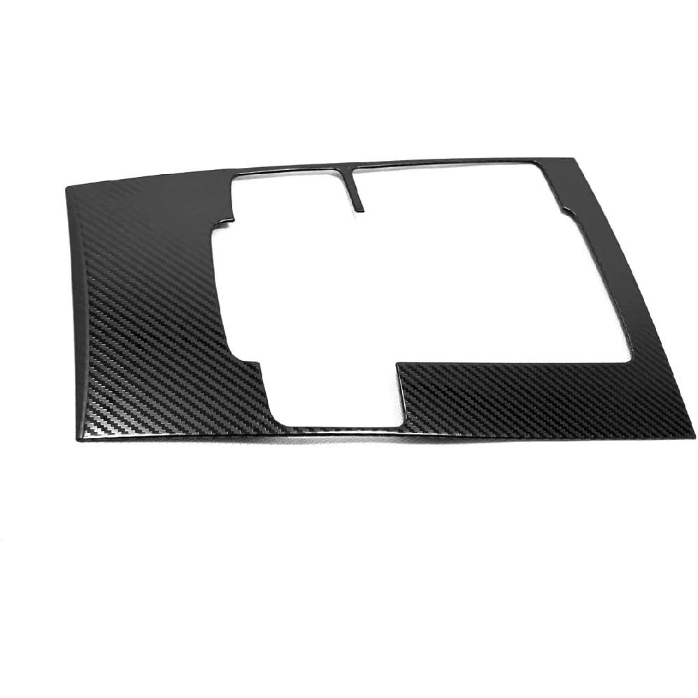 Car Accessories Fit for 2024 2025 Mazda 3 Axela Interior Gear Shift Knob Console Media Panel Cover Trim (Carbon Fiber Style) Stainless Steel 1