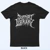 Unterstützen Sie Ihre lokale Bibliothek Horror-Bücherwurm Design T-Shirt