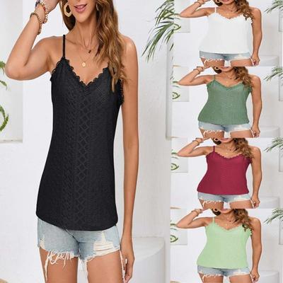 Sommer Neue Mode Sexy Einfarbiges Spitzen-Camisole-Top für Damen