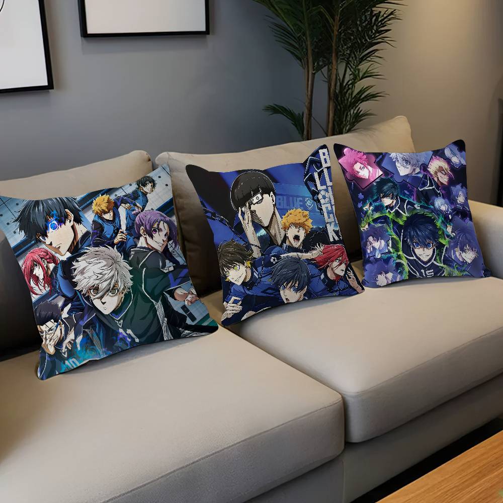 Japan Cartoon Blue Lock Cushion Cover Decorative Pillow Sofa Home Decor Case Pillow Cases