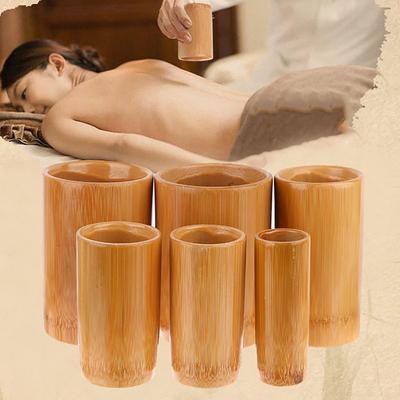 Traditional Chinese Jar Fire Cupping Set Carbonized Bamboo Suction Cups Body Therapy Cellulite Kit Acupuncture Massage Tool