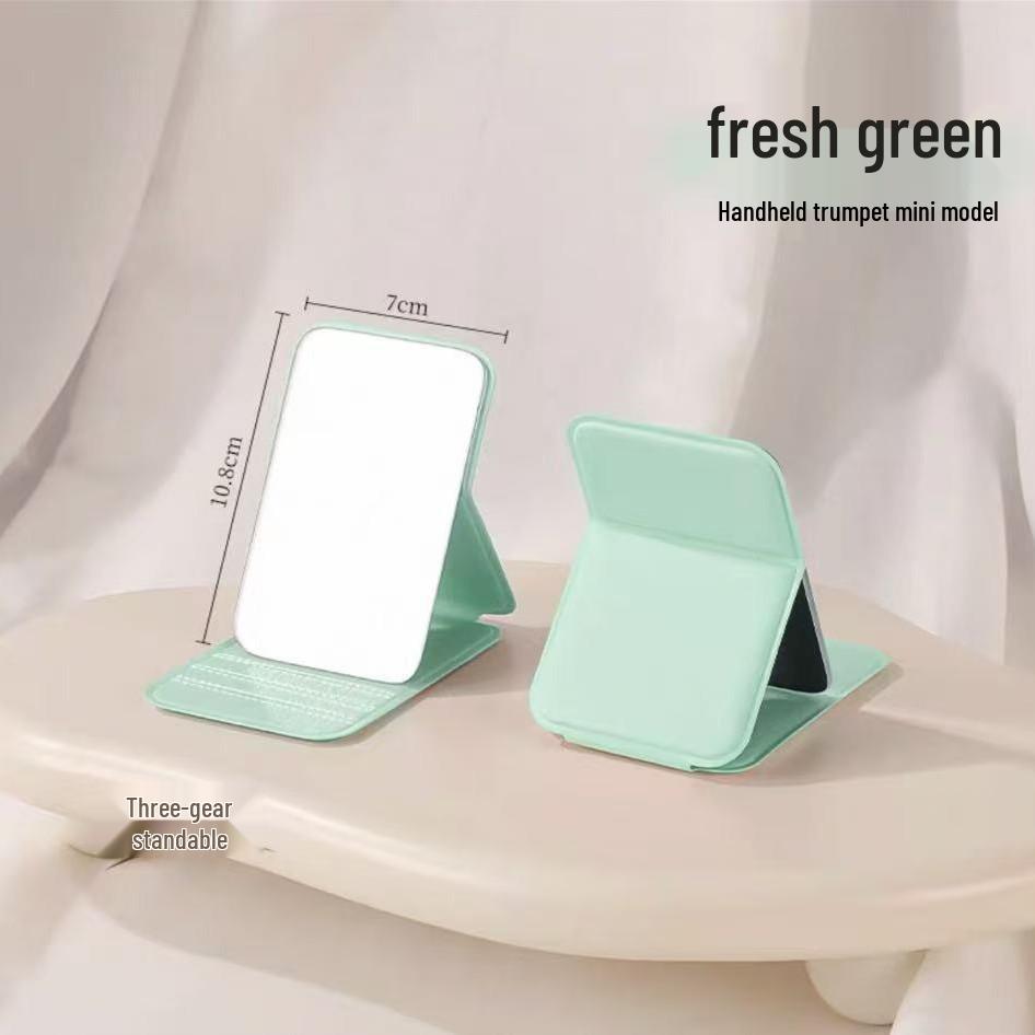 

Portable Folding Vanity Makeup Mirror for Desktop and Handheld Use 10.5*0.7