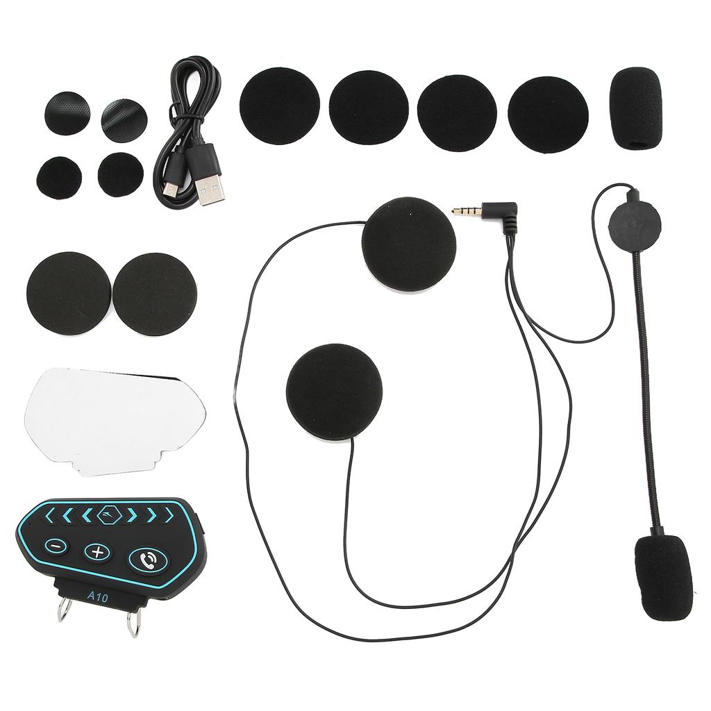 A10 Motorcycle Helmet Bluetooth Headphone Waterproof HiFi Sound Quality Helmet Headset