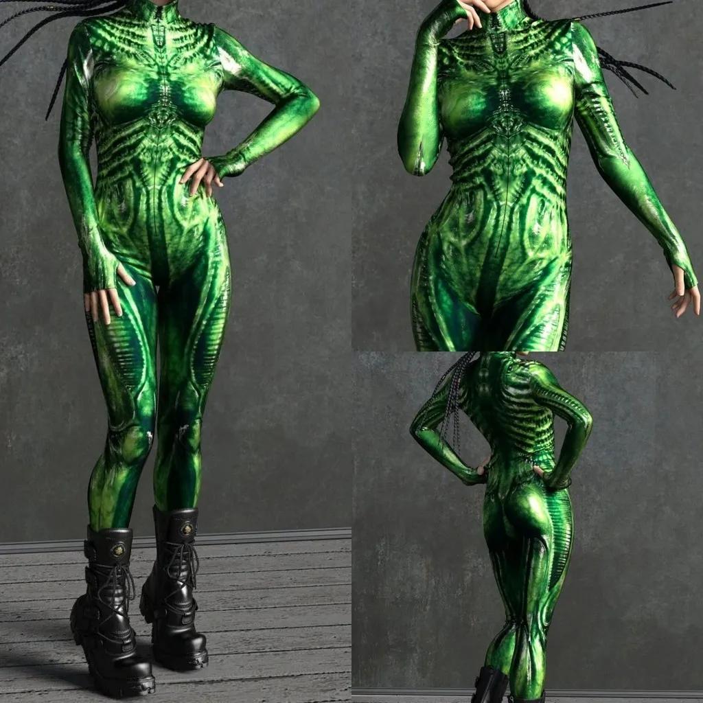 3D Digitaltrykk Sceneopptreden Kostymer Voksne Halloween-arrangementer Karneval Temafest Cosplay Antrekk Latespill Jumpsuit