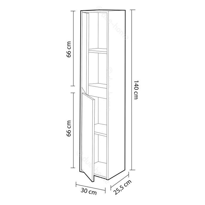 Meuble Colonne De Rangement Salle De Bains - ARKITMOBEL - Dakota - Marron