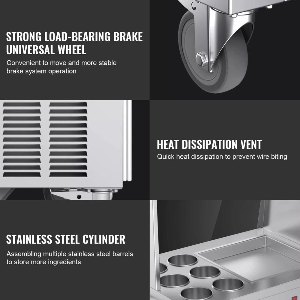 Zmrzlinové rolky Stroj na rolování zmrzliny Mrazák Stroj na točenou zmrzlinu