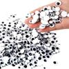500pcs Swing Eyes Self-adhesive Black White Goose Eyes for DIY Crafts Decoration
