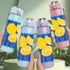 1PC Lemon Slice Pattern 750ml Color Plastic Sports Water Bottle Leakproof Flip Straw Lid Suitable for Sports Office Home Use