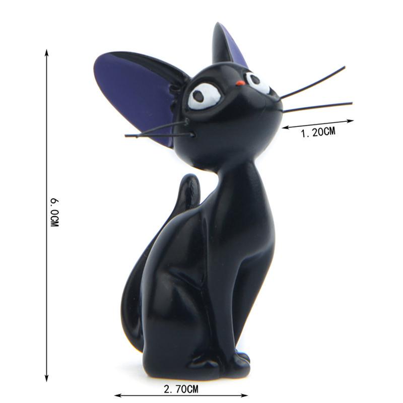 Diy Cute Cartoon Black Cats Japanese Anime Figurine Resin Kawaii Cat Desktop Decor Fairy Garden Miniatures Garden Home Decor