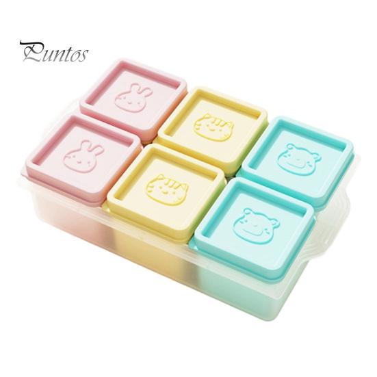 Freezer Safe Silicone Pods Food Grade Molds, Large Capacity 6 Compartments Meal Molds for Babies Prep Containers, Leak-proof Reusable Storage