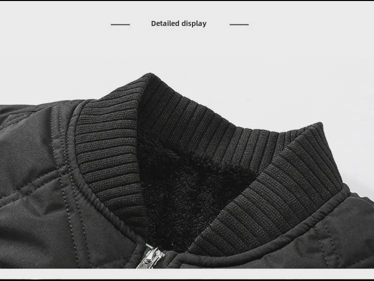 Men's Casual Warm Windproof Baseball Collar Jacket (Large Size)