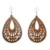 Bohemian Beach Wooden Long Earrings