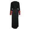 Women Long Sleeve Dress Ethnic Printed Muslim Maxi Dresses Abaya Dubai Kaftan Robe