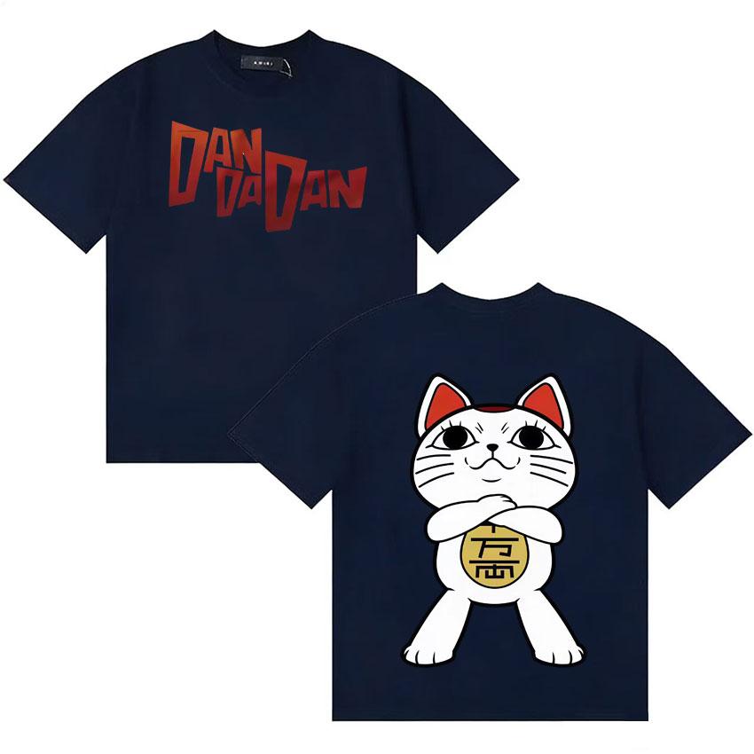 Trendy Graphics Dandadan Funny Cat Meme Oversized T Shirt ONeck Short Sleeve Tshirt Unisex Women Streetwear Casual Cotton Tshirt