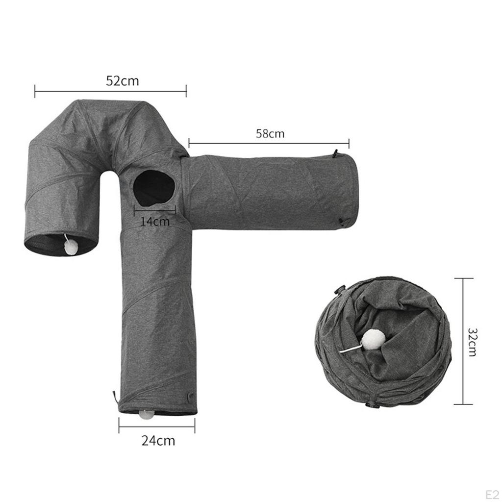 Collapsible Cat Tunnel Tube, Funny Toys, 3 Way Foldable, Interactive Hole for Kitty Rabbit Pet