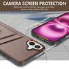 Business Leder Weiche Kante Handyhülle Für iPhone 16E 15 Pro Max 14 Pro 13 12 11 Einfarbig Stoßfest Schlank Hart PC Rückseite