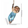 Hanging Monkey Statue Hand Painted Figurine Handmade Garden Decor for Outdoor, Yard