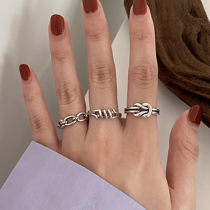 Women's Silver-Plated Retro Korean Style Index Finger Ring