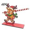 Solid Wood Paper Holder Christmas Wooden Napkin Holder Santa Snowman Reindeer Tabletop Tissue Reusable Holiday Kitchen Accessory Stand with