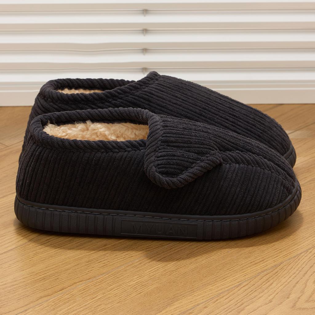 Winter Women Home Slippers Plush Warm Flat Slides Breathable Soft Non-slip Slippers Indoor Outdoor Men Casual Slippers