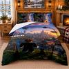Roblox Pattern Bedding 3Pcs Set Bed Sheet And Pillowcases For Indoor Bedroom