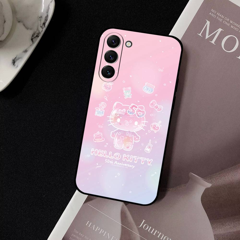 H-HelloS-S K-Kitty Cute Phone Case For Samsung Galaxy S21 S22 S23 S24ULTRA S25ULTRA FE Ultra Plus5G A52S S26 Soft Cover