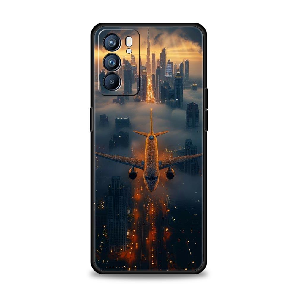 Travel-Nspired Airplane Route Phone Case For Oppo A17 A31 A54 A57 A78 A79 A98 Find X5 X6 Reno 6 7 8 10 11 12 13 F Pro Soft TPU