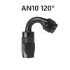AN4/6/8/10/12 Straight 0°/45°/90°/120°/180° Degree PTFE Oil Fuel Swivel Hose End Fitting Oil Hose End Adaptor Kit Black