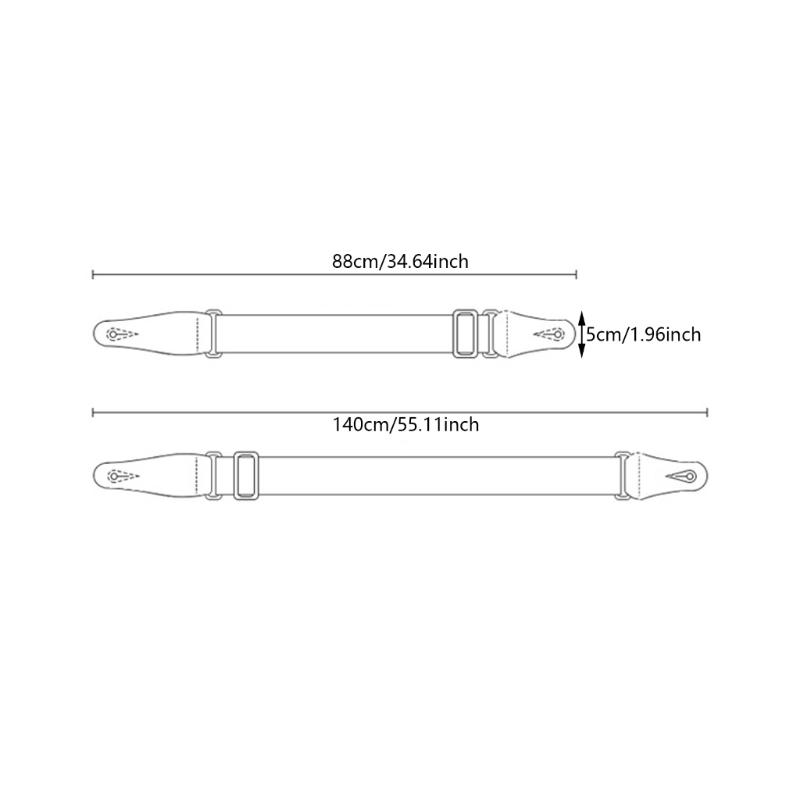 PU Leather Ends Adjustable Cotton Electric Guitar Strap Acoustic Guitar Bass Strap Belt for Kids, Men, Women, Guitarists