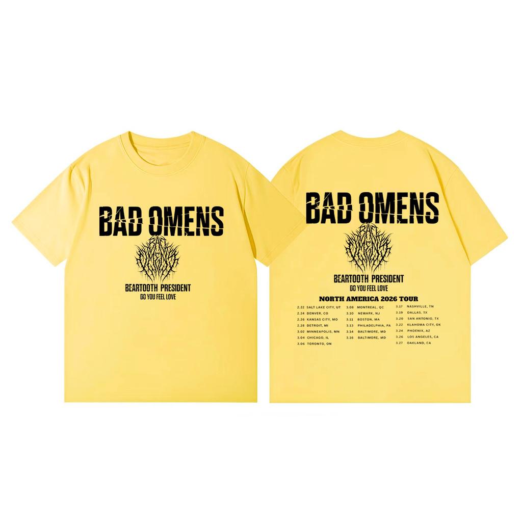 Bad Omens Do You Feel Love Tour 2026 Tshirt Men Women Fashion Rock Short Sleeve T Shirts Summer Casual Loose Cotton Tshirts
