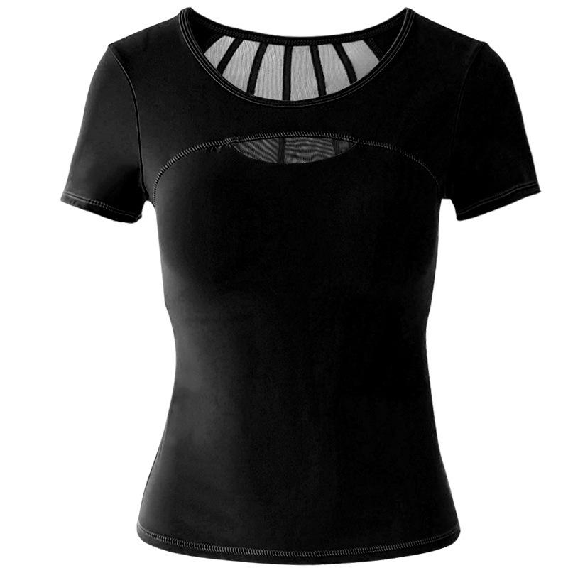 

Women s Lulu Yoga Mesh Quick-Dry Short-Sleeve T-Shirt for Running & Fitness Large