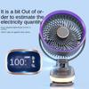 Wireless Auto Rotate Fan Small Portable Circulation Fan Strong Wind 10000mAh Battery USB With Light Clip Fan