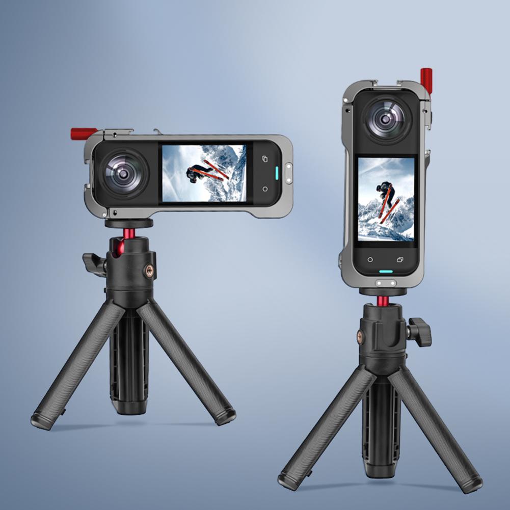 Protective Frame with Lens Guard Quick Release Camera Cage Cold Shoe Mount Protective Case for Insta360 X5 Camera Accessories