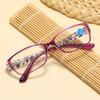 Reading Glasses Retro Oval Shaped Glasses Anti Blue Light Glasses Fashionable Personalized Black Thin Border Plain Face Eyewear
