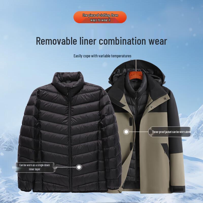 Antonio Men's 3-in-1 Outdoor Winter Jacket with Detachable Liner