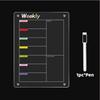 Schedule Magnetic Calendar Memo Reusable Rewritable Fridge Clear Board  Kitchen